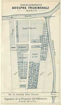 Plan de la propriété Adolphe Fruhinsholz (Nancy)